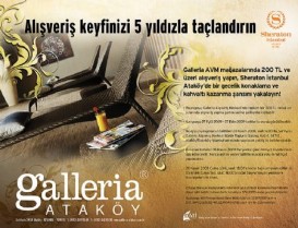 Galleria ;da alışveriş keyfinizi beş yıldızla taçlandırmaya devam