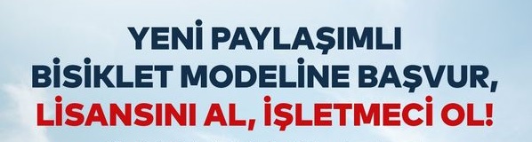 Paylaşımlı Bisiklet İşletmeciliği Başvuru İlanı